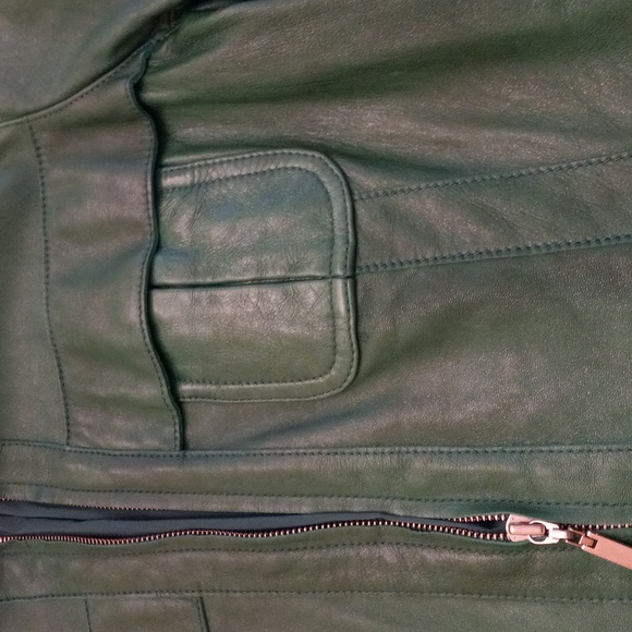 Doncaster Sport Kelly Green Leather Jacket - Picture 5 of 14